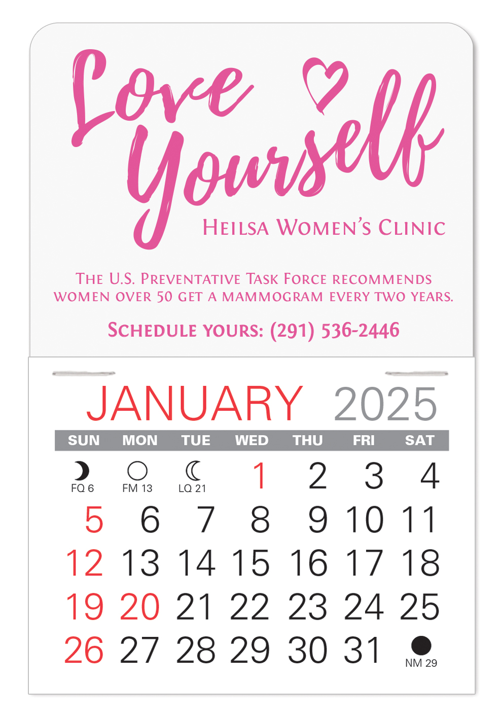 Value Stick Calendar - Traditional Shape 1