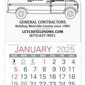Van Shape Value Stick Adhesive Calendar 1 Van Shape Value Stick Adhesive Calendar 1