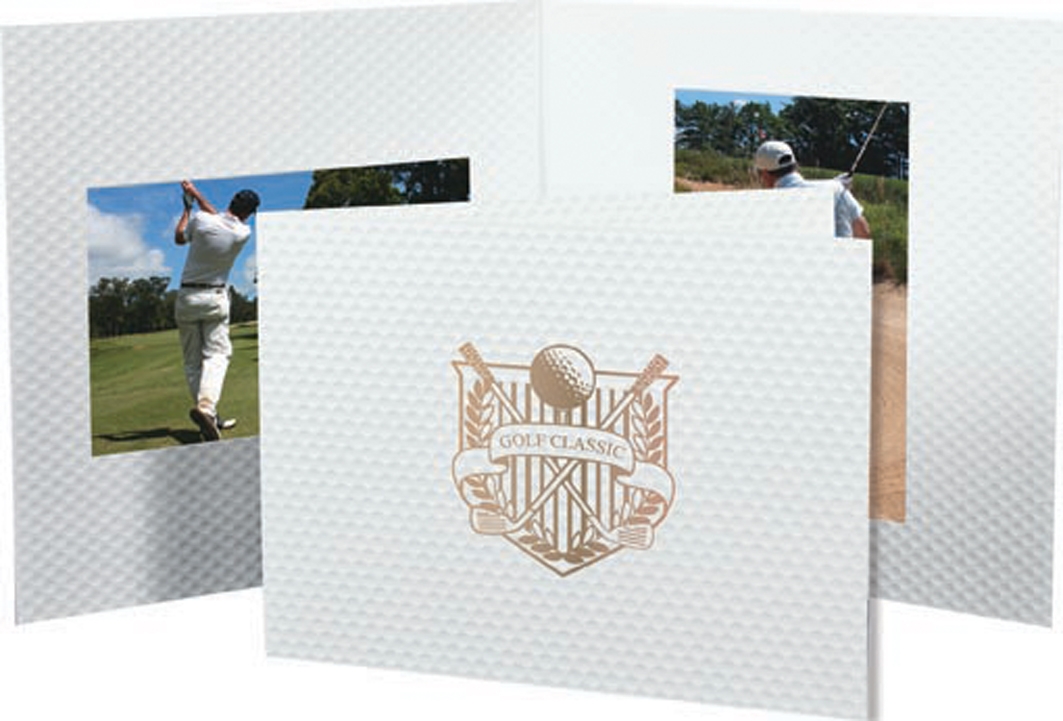 Golf Ball Texture Folder with Double Horizontal Opening 1 Golf Ball Texture Folder with Double Horizontal Opening 1