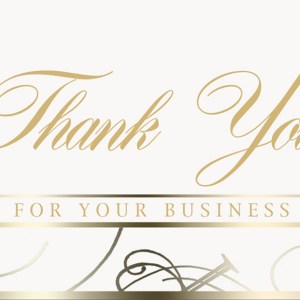 White Thank You for Business Everyday Note Card (3 1/2"x5") 1 White Thank You for Business Everyday Note Card (3 1/2"x5") 1
