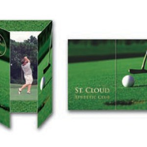 Blank Vertical Golf Gatefold Event Folder (5"x7") 1 Blank Vertical Golf Gatefold Event Folder (5"x7") 1