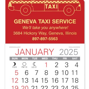 Taxi Shape Value Stick Adhesive Calendar 1 Taxi Shape Value Stick Adhesive Calendar 1