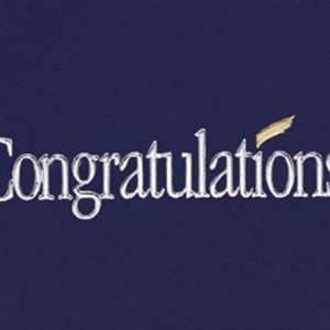 Blue Congratulations Everyday Note Card (3 1/2"x5") 1 Blue Congratulations Everyday Note Card (3 1/2"x5") 1