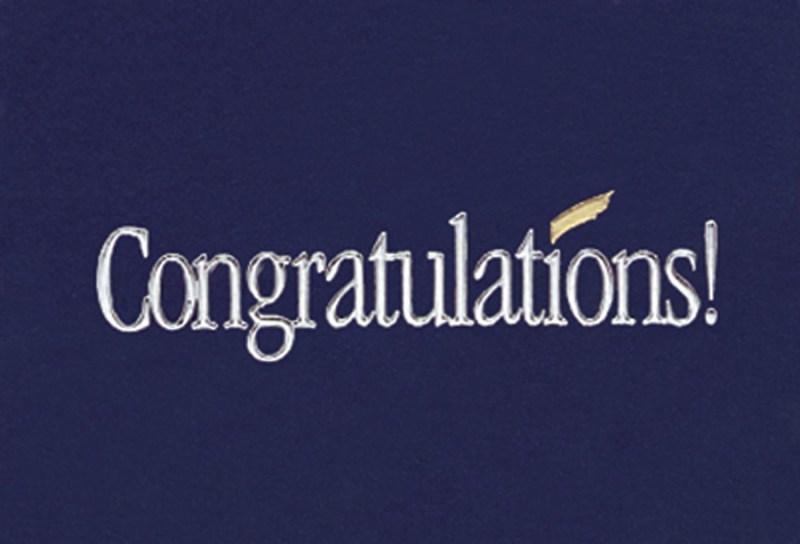 Blue Congratulations Everyday Note Card (3 1/2"x5") 1 Blue Congratulations Everyday Note Card (3 1/2"x5") 1