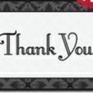Decorative Thank You Business Note Card - 3 sizes 1 Decorative Thank You Business Note Card - 3 sizes 1