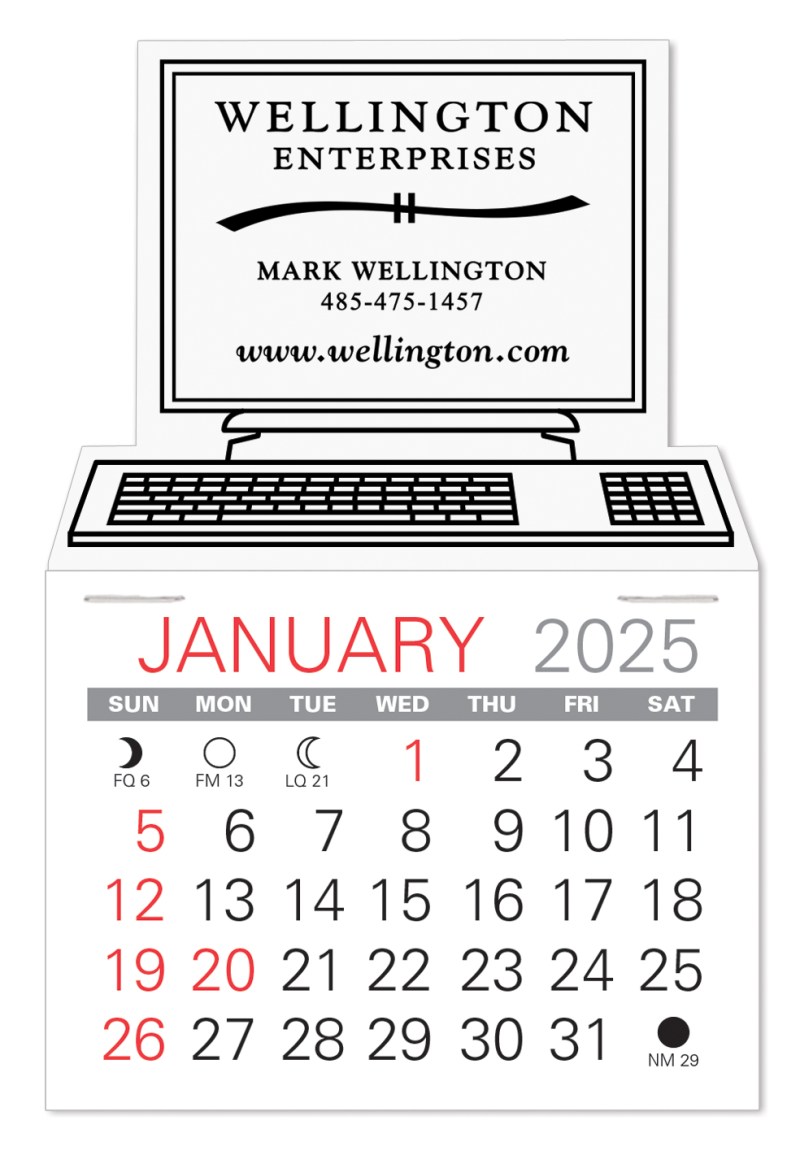 Computer Shape Value Stick Adhesive Calendar 1 Computer Shape Value Stick Adhesive Calendar 1