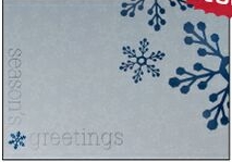 Classic-Blue Snowflakes on Silver Holiday Greeting Card 1 Classic-Blue Snowflakes on Silver Holiday Greeting Card 1