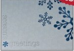 Classic-Blue Snowflakes on Silver Holiday Greeting Card 1 Classic-Blue Snowflakes on Silver Holiday Greeting Card 1