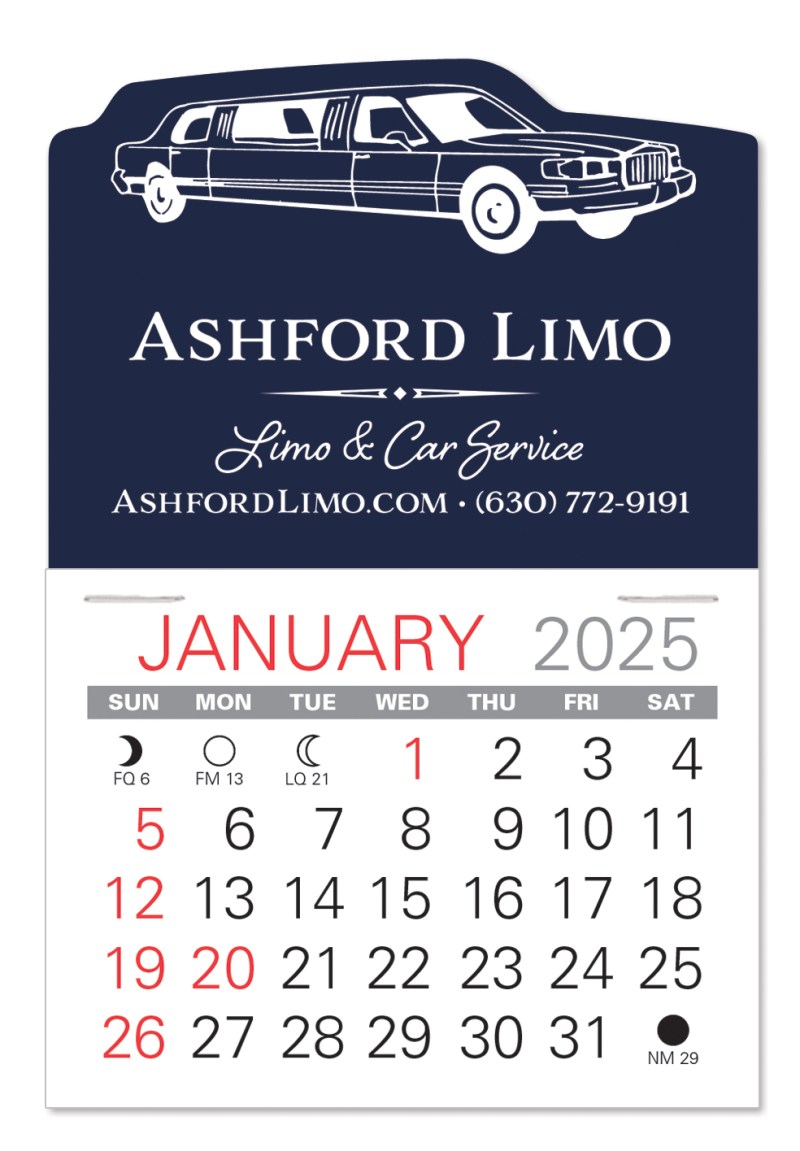 Limo Shape Value Stick Adhesive Calendar 1 Limo Shape Value Stick Adhesive Calendar 1