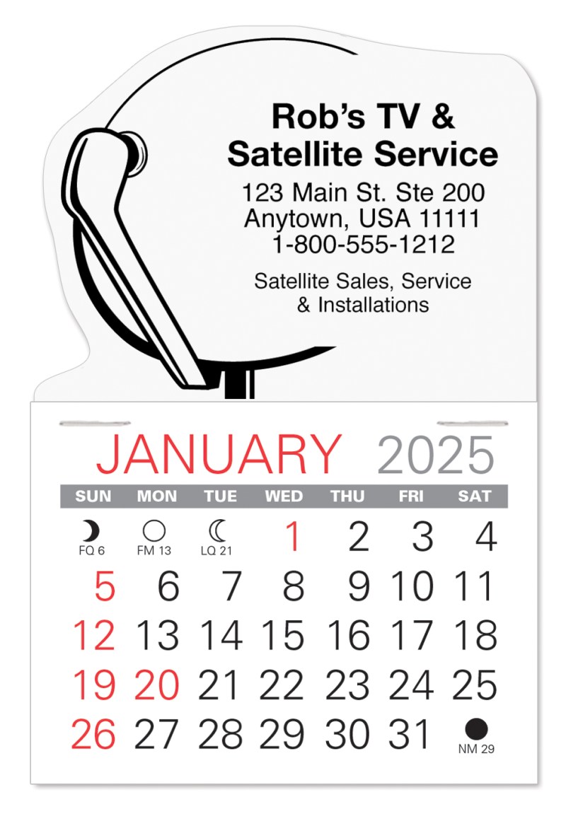 Satellite Dish Shape Value Stick Adhesive Calendar 1 Satellite Dish Shape Value Stick Adhesive Calendar 1