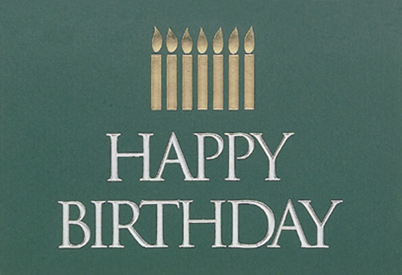 Happy Birthday Candles Everyday Business Note Card (3 1/2"x5") 1 Happy Birthday Candles Everyday Business Note Card (3 1/2"x5") 1