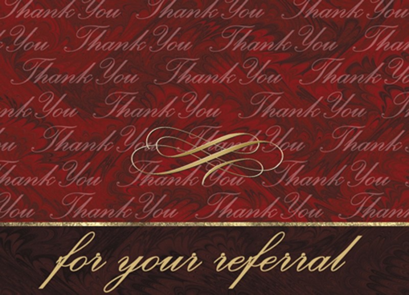 Burgundy Marble Referral Business Everyday Note Card (3 1/2"x5") 1 Burgundy Marble Referral Business Everyday Note Card (3 1/2"x5") 1