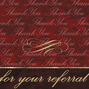 Burgundy Marble Referral Business Everyday Note Card (3 1/2"x5") 1 Burgundy Marble Referral Business Everyday Note Card (3 1/2"x5") 1