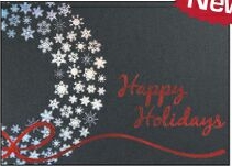 Premium-Silver Snowflakes on Black Holiday Greeting Card 1 Premium-Silver Snowflakes on Black Holiday Greeting Card 1