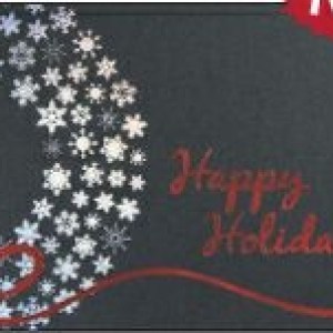 Premium-Silver Snowflakes on Black Holiday Greeting Card 1 Premium-Silver Snowflakes on Black Holiday Greeting Card 1