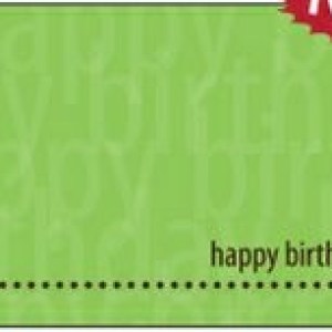 Green Happy Birthday Everyday Greeting Card (5"x7") 1 Green Happy Birthday Everyday Greeting Card (5"x7") 1
