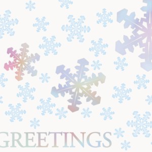 Classic-Holographic Foil Snowflakes Holiday Greeting Card 1 Classic-Holographic Foil Snowflakes Holiday Greeting Card 1
