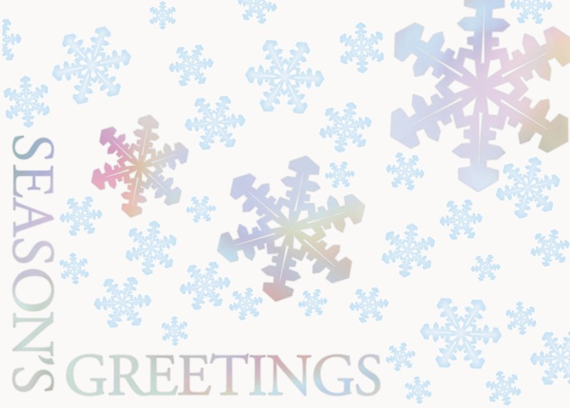 Classic-Holographic Foil Snowflakes Holiday Greeting Card 1 Classic-Holographic Foil Snowflakes Holiday Greeting Card 1