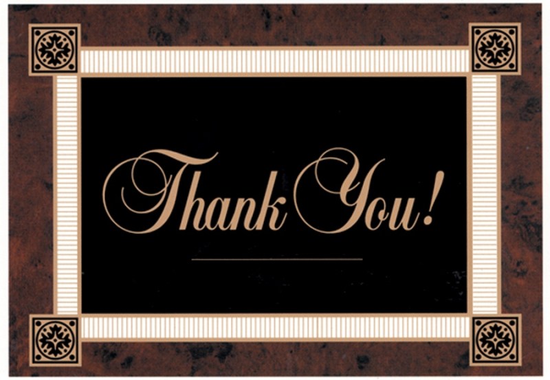 Classic Thank you Everyday Note Card (3 1/2"x5") 1 Classic Thank you Everyday Note Card (3 1/2"x5") 1