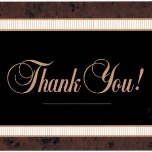Classic Thank you Everyday Note Card (3 1/2"x5") 1 Classic Thank you Everyday Note Card (3 1/2"x5") 1
