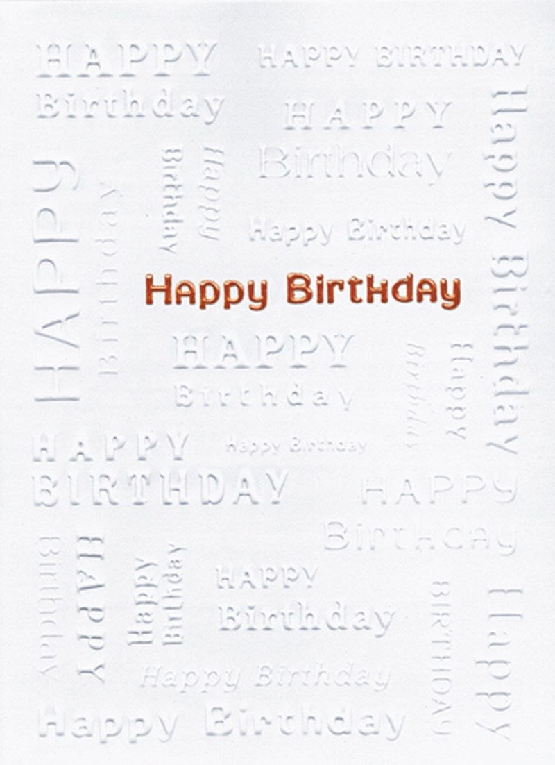 White Happy Birthday Everyday Greeting Card (5"x7") 1 White Happy Birthday Everyday Greeting Card (5"x7") 1