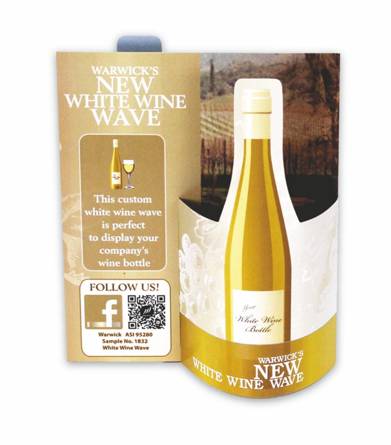 White Wine 3-D Wave Table Tent 1 White Wine 3-D Wave Table Tent 1