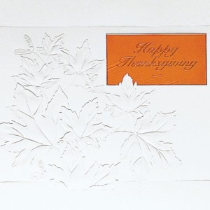 Classic-Embossed Fall Leaves Greeting Card 1 Classic-Embossed Fall Leaves Greeting Card 1