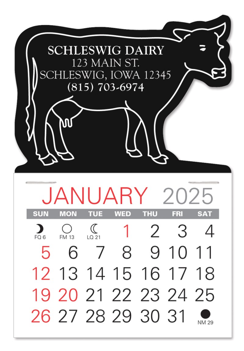 Cow Shape Value Stick Adhesive Calendar 1 Cow Shape Value Stick Adhesive Calendar 1