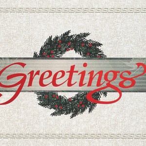 Classic-Wreath Greetings Holiday Greeting Card 1 Classic-Wreath Greetings Holiday Greeting Card 1