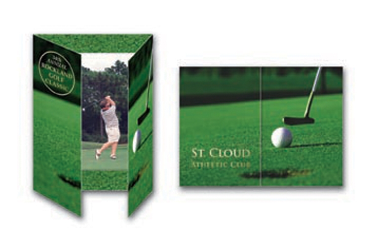 Blank Horizontal Golf Gatefold Event Folder (4"x6") 1 Blank Horizontal Golf Gatefold Event Folder (4"x6") 1