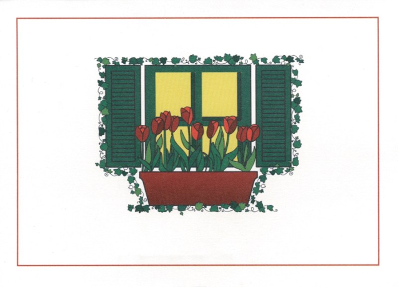 Window Box Everyday Blank Note Card (3 1/2"x5") 1 Window Box Everyday Blank Note Card (3 1/2"x5") 1