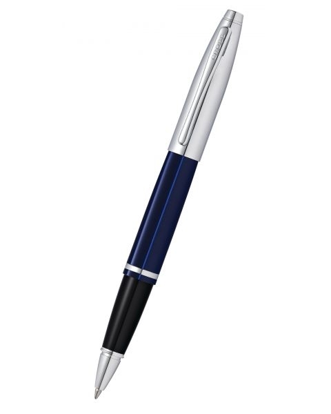 Calais™ Chrome & Blue Lacquer Rollerball Pen 1 Calais™ Chrome & Blue Lacquer Rollerball Pen 1