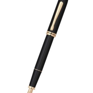 Townsend® Black Lacquer & 23KT Gold Medium Nib Fountain Pen 1 Townsend® Black Lacquer & 23KT Gold Medium Nib Fountain Pen 1