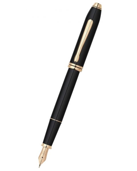 Townsend® Black Lacquer & 23KT Gold Fine Nib Fountain Pen 1 Townsend® Black Lacquer & 23KT Gold Fine Nib Fountain Pen 1