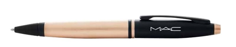 Calais Brushed Rose Gold and Black Lacquer Rollerball Pen 1 Calais Brushed Rose Gold and Black Lacquer Rollerball Pen 1