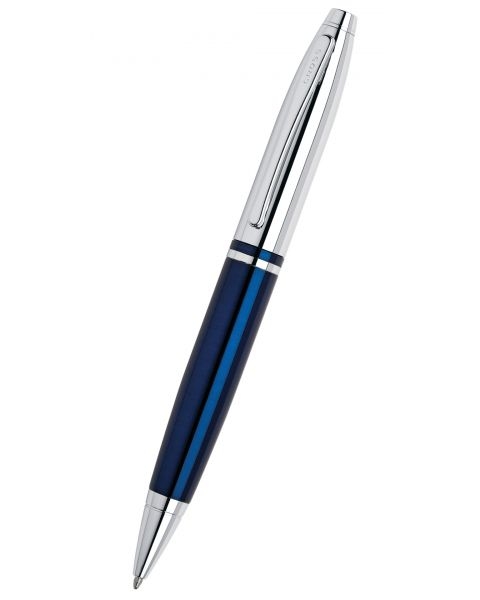 Calais™ Chrome & Blue Lacquer Ballpoint Pen 1 Calais™ Chrome & Blue Lacquer Ballpoint Pen 1