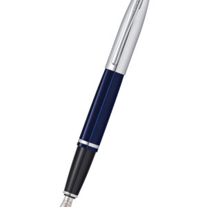 Calais™ Chrome & Blue Lacquer Medium Nib Fountain Pen 1 Calais™ Chrome & Blue Lacquer Medium Nib Fountain Pen 1