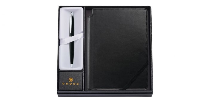 ATX® Basalt Black Ballpoint Pen w/Classic Black Journal 1 ATX® Basalt Black Ballpoint Pen w/Classic Black Journal 1
