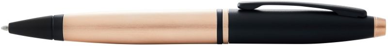 Calais Brushed Rose Gold and Black Lacquer Ballpoint Pen 1 Calais Brushed Rose Gold and Black Lacquer Ballpoint Pen 1