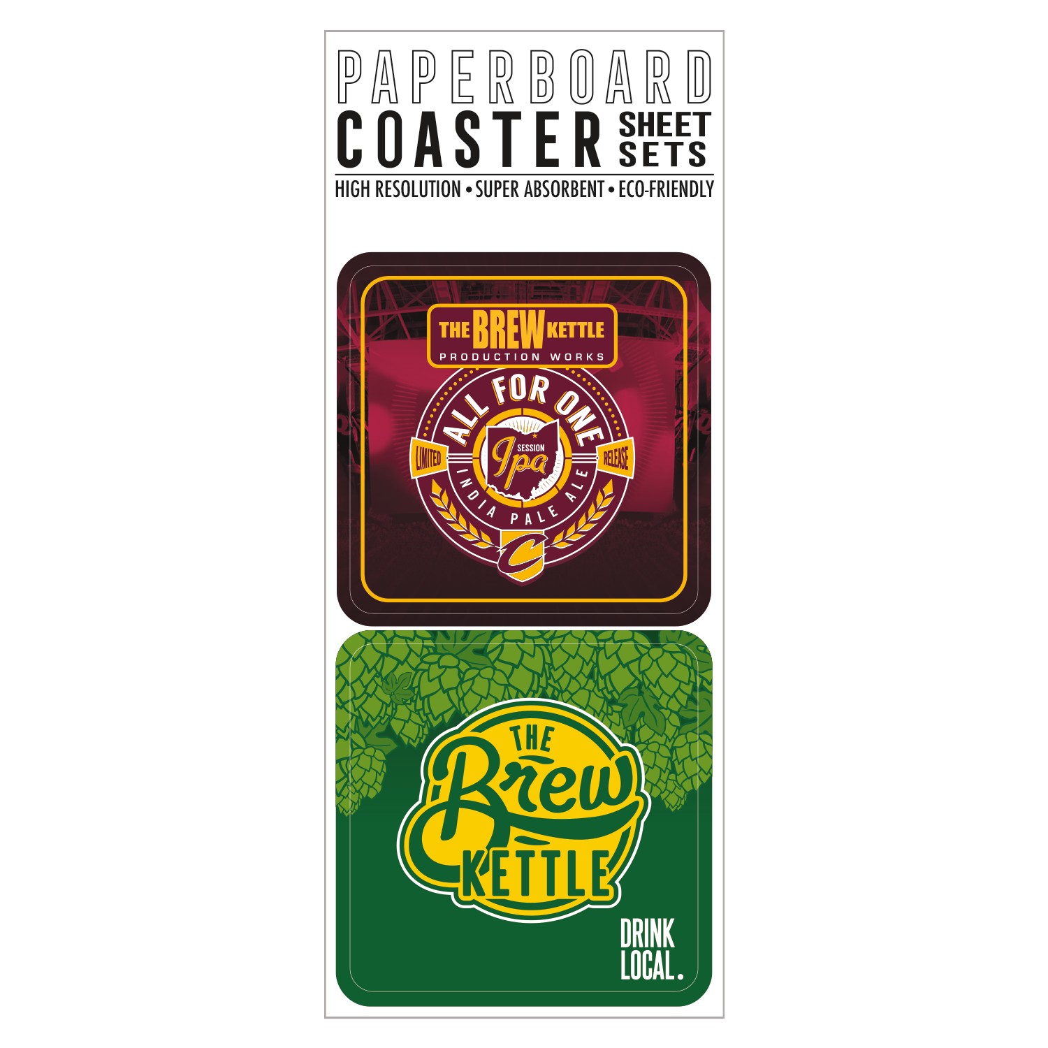 Paperboard Coaster Sheet Sets of 2  Paperboard Coaster Sheet Sets of 2