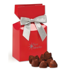 Red Gift Box w/Cocoa Dusted Truffles 1 Red Gift Box w/Cocoa Dusted Truffles 1