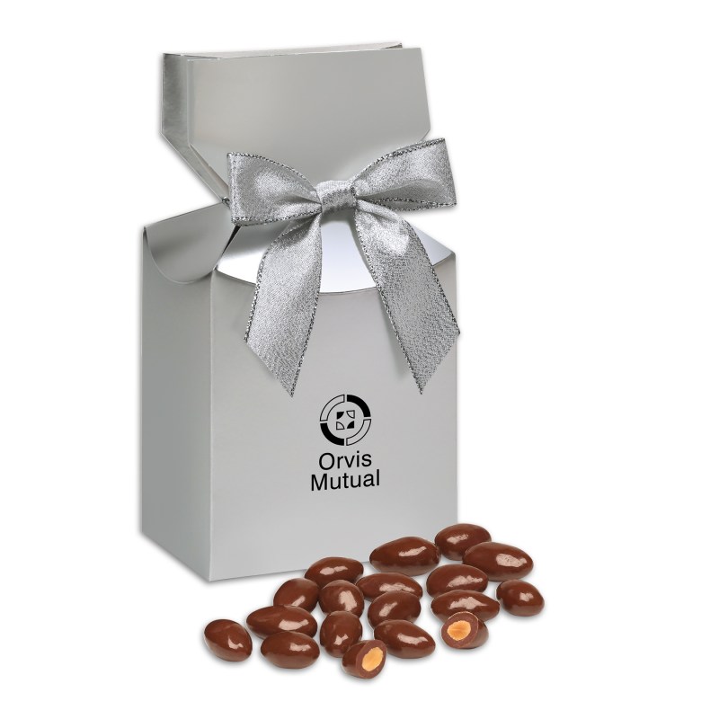 Silver in Premium Delights Gift Box w/Milk Chocolate Covered Almonds 1 Silver in Premium Delights Gift Box w/Milk Chocolate Covered Almonds 1