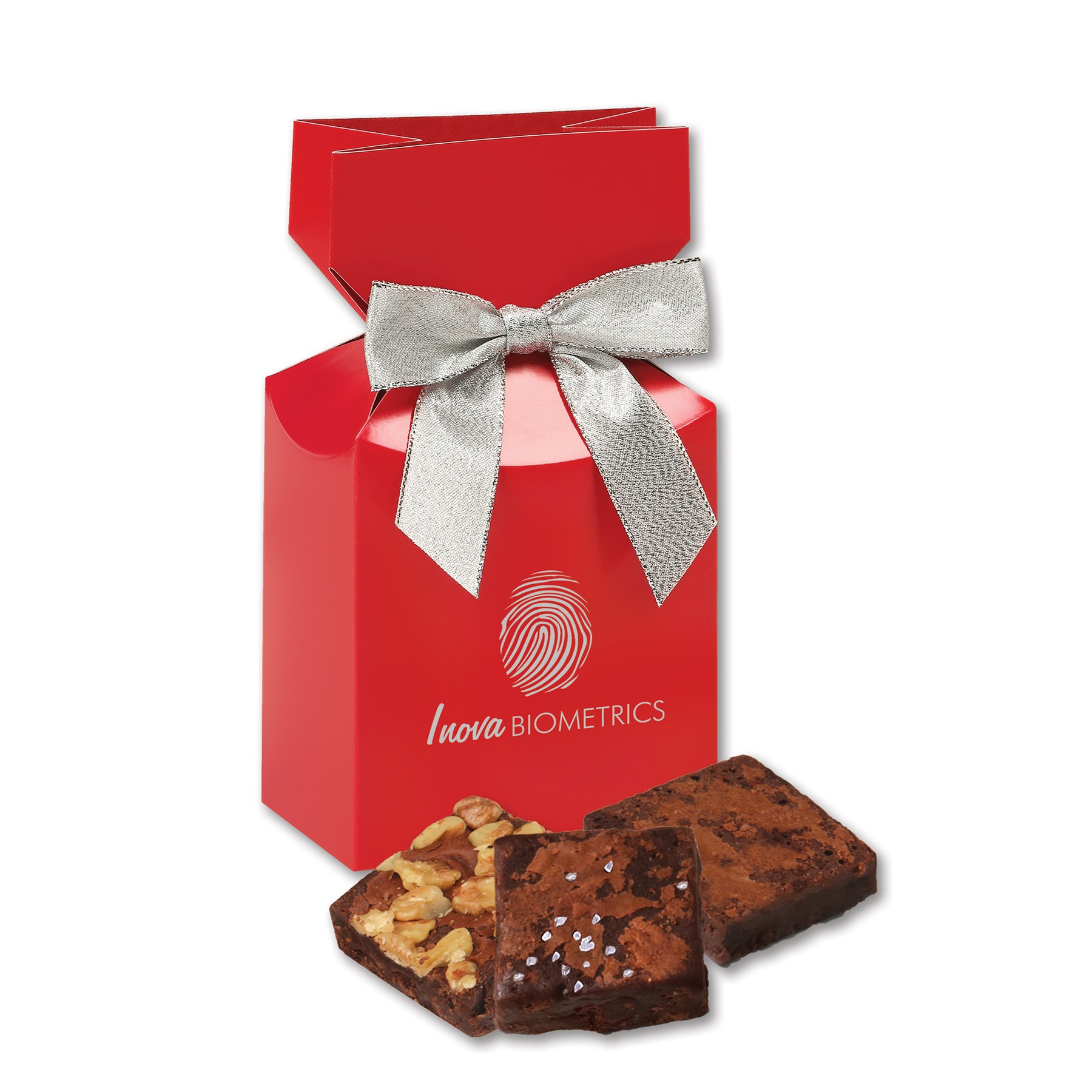 Gourmet Brownies in Red Premium Delights Gift Box 1