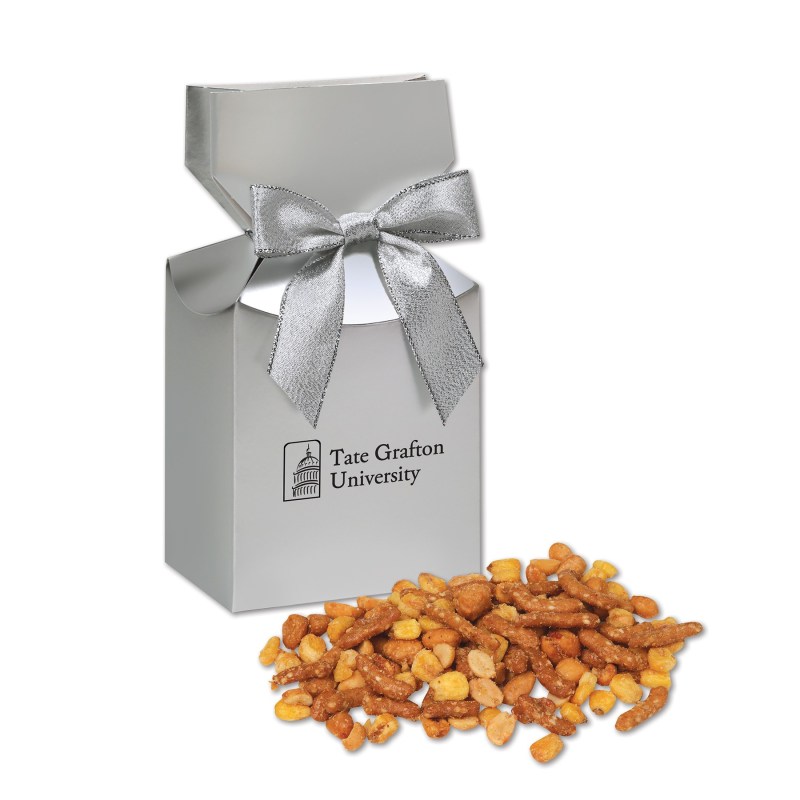 Silver Premium Delights Gift Box w/Sweet & Salty Mix 1 Silver Premium Delights Gift Box w/Sweet & Salty Mix 1