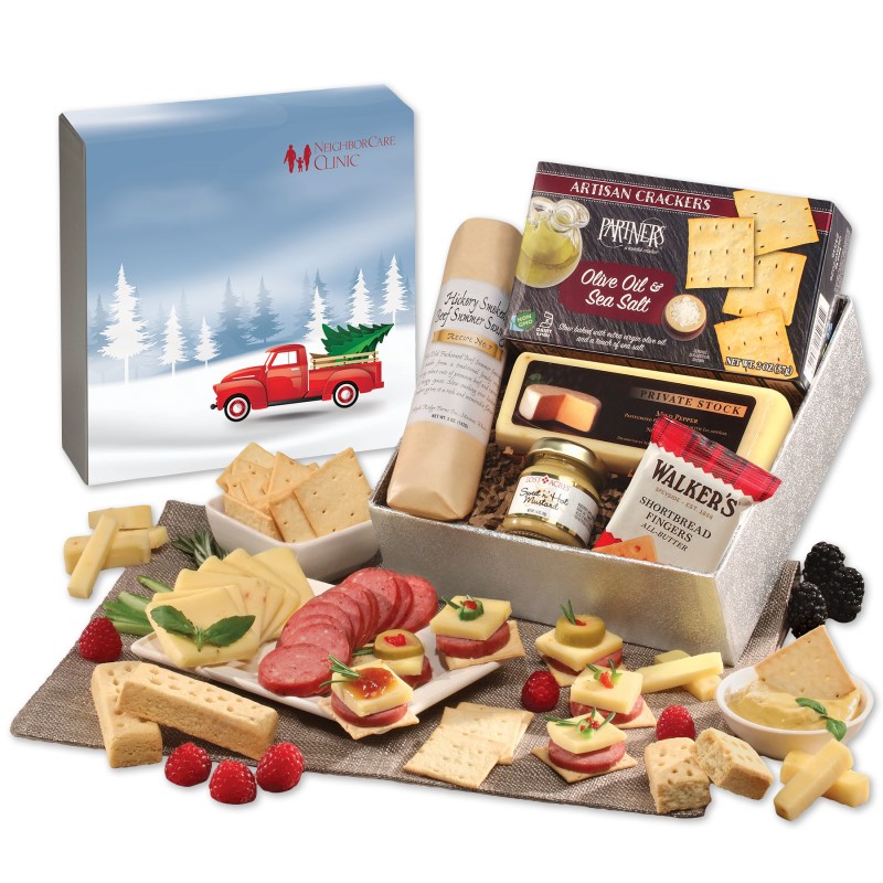 Shelf Stable Snack Lover%27s Gift Box with Red Truck Sleeve 1 Shelf Stable Snack Lover%27s Gift Box with Red Truck Sleeve 1
