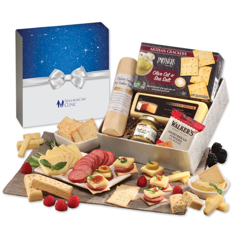 Shelf Stable Snack Lover%27s Gift Box with Bow Sleeve 1 Shelf Stable Snack Lover%27s Gift Box with Bow Sleeve 1