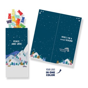 One Color Foil-Stamped Stock Holiday Sentiment Sweeter Cards with Albanese® Gummi Bears 1 One Color Foil-Stamped Stock Holiday Sentiment Sweeter Cards with Albanese® Gummi Bears 1