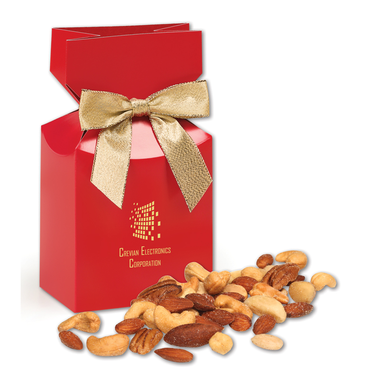 Red Gift Box w/Deluxe Mixed Nuts 1 Red Gift Box w/Deluxe Mixed Nuts 1