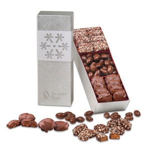 Silver Snowflake Trio Gift Box w/English Butter Toffee 1 Silver Snowflake Trio Gift Box w/English Butter Toffee 1