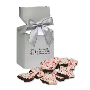 Peppermint Bark in Silver Premium Delights Gift Box 1 Peppermint Bark in Silver Premium Delights Gift Box 1